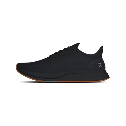 Flux Footwear Herren Adapt Runner - Zero-Drop Natural Movement Schuhe mit atmungsaktivem Strick-Obermaterial & UltraFlex-Zwischensohle - Leichte Schuhe zum Laufen, Gehen & Alltag, Schwarz/Gum Rn, 10 von FLUX FOOTWEAR