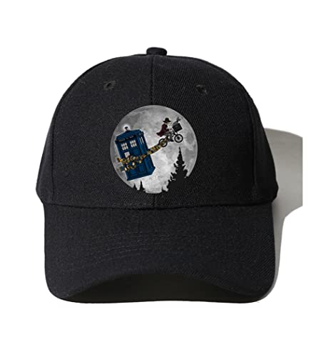 FLUXOR Doc.Tor Who Baseball Caps für Herren Doc.Tor Who Sommer Schirmmütze Verstellbare Basecap, Baumwolle Strukturierte Baseballkappe-Black 3||1 Piece von FLUXOR