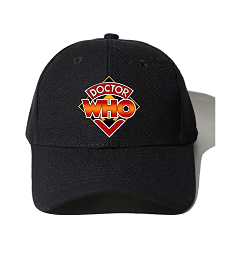 FLUXOR Doc.Tor Who Baseball Caps für Herren Doc.Tor Who Sommer Schirmmütze Verstellbare Basecap, Baumwolle Strukturierte Baseballkappe-Black 8||1 Piece von FLUXOR