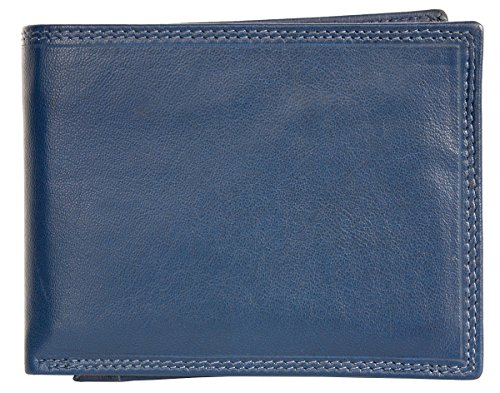 FLW Blaue Weiche Geldbörse Aus Echtem Leder Ohne Logos Oder Markierungen von FLW