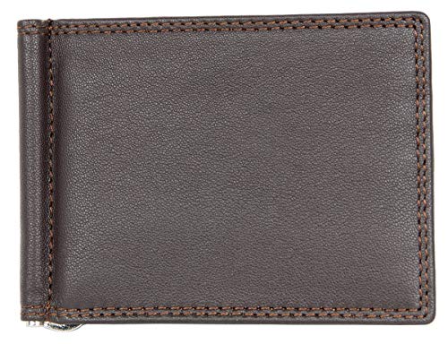 FLW Herren Braun Einfache Bi-Fold Eeiche Echtleder Geldbörse von FLW