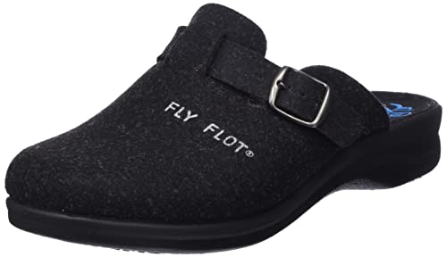 FLY FLOT Damen 861794 Hausschuh, schwarz, 40 EU von Fly Flot