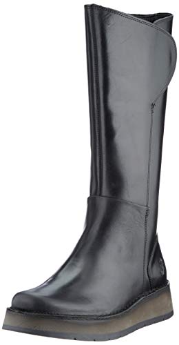 FLY LONDON Damen RHEA042FLY Kniehohe Stiefel, Black von FLY London