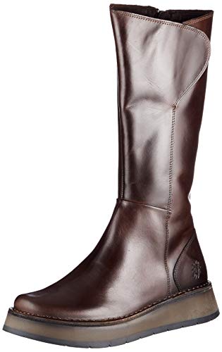 FLY LONDON Damen RHEA042FLY Kniehohe Stiefel, DK. Brown, 40 EU von FLY London