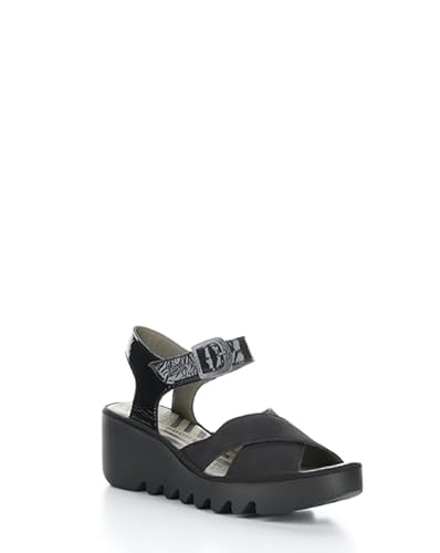 FLY London Damen Bace411fly Knöchelriemchen Keilsandalen, Cupido/Luxor Black, 36 EU von FLY London