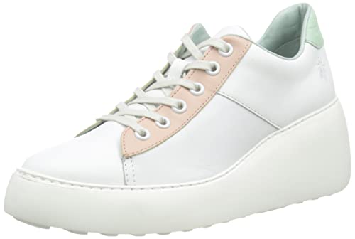 Fly London Damen Delf580fly Sneaker, Weiß Nude Mint, 41 EU von FLY London