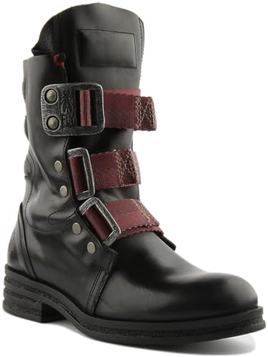 FLY LONDON Damen KIFF682FLY Springerstiefel, Black, 39 EU von FLY London