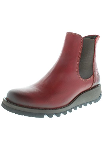 FLY London Damen Make Chelsea Boots, Rot Red 024, 39 EU von FLY London