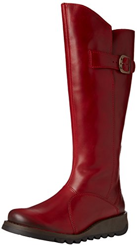 FLY London Damen Mol 2 Langschaftstiefel, Rot Red 001, 41 EU von FLY London