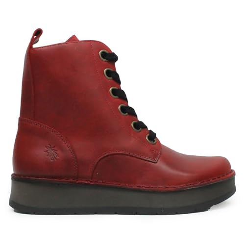 FLY London Damen REIG201FLY Rug Leather Red Stiefel 38 EU von FLY London