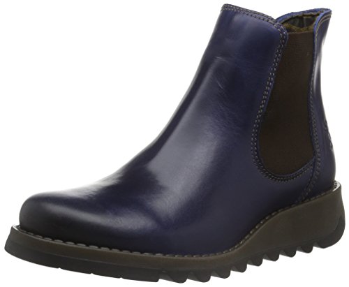 FLY London Damen Salv Chelsea Boots, Blau Blue 019, 39 EU von FLY London