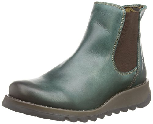 FLY London Damen Salv Chelsea Boots, Blau Petrol 006, 42 EU von FLY London