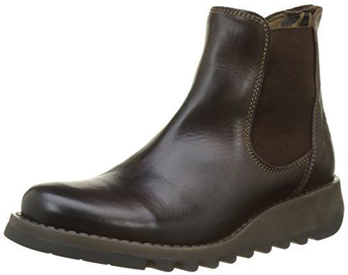 FLY London Damen Salv Chelsea Boots, Braun Dark Brown 001, 35 EU von FLY London