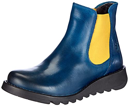 FLY London Damen Salv Chelsea Boots, Königsblau Senf Elastic, 36 EU von FLY London