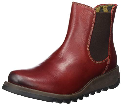 FLY London Damen Salv Chelsea Boots, Rot Red 004, 36 EU von FLY London