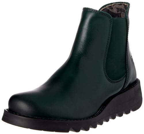 Fly London Damen Salv Chelsea Boots, Petrol Petrol Elastic, 36 EU von FLY London