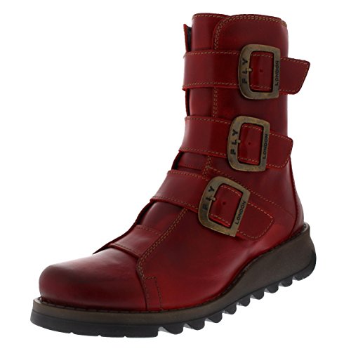 FLY London Damen Scop110fly Biker Boots, Rot Red 004, 38 EU von FLY London