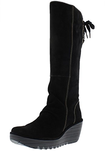 FLY London Damen Yust Kurzschaft Stiefel, Schwarz Black 006, 37 EU von FLY London