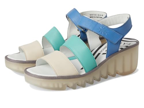 Fly London Damen BEXY575FLY Sandal, Offwhite/Mint/Blue, 36 EU Fly London Damen BEXY575FLY Sandal, Offwhite/Mint/Blue, 36 EU von FLY London