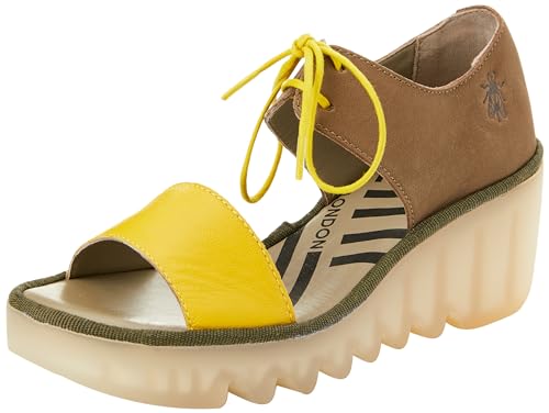 Fly London Damen BILU465FLY Sandale, Gelb Khaki, 36.5 EU von FLY London