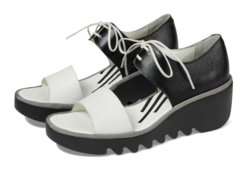 Fly London Damen BILU465FLY Sandale, White/Black, 56 EU von FLY London