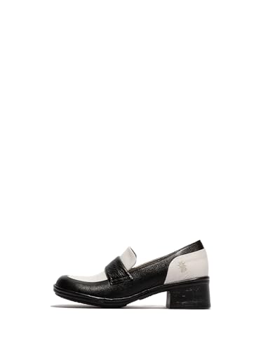 Fly London Damen ELAM574FLY Loafers, Black/White, 38 EU Fly London Damen ELAM574FLY Loafers, Black/White, 38 EU von FLY London