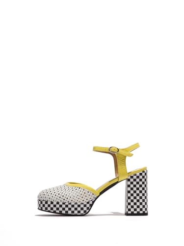 Fly London Damen ELZA241FLY Pumps, White/Lemon, 41 EU Fly London Damen ELZA241FLY Pumps, White/Lemon, 41 EU von FLY London