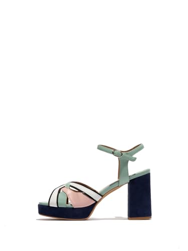 Fly London Damen EZUI240FLY Sandal, Spearmint/Pale PINK/Black/White, 40 EU Fly London Damen EZUI240FLY Sandal, Spearmint/Pale PINK/Black/White, 40 EU von FLY London