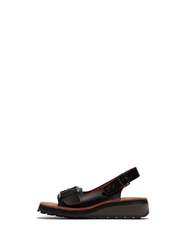 Fly London Damen HILU555FLY Sandal, Black/ORANGE, 40 EU Fly London Damen HILU555FLY Sandal, Black/ORANGE, 40 EU von FLY London