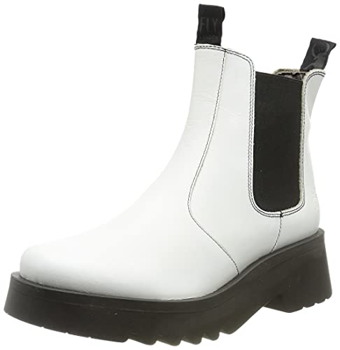 Fly London Damen MEDI789FLY Chelsea-Stiefel, Cremefarben, 35 EU von FLY London