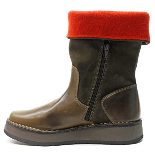 Fly London Damen RULA083FLY Rug Oiled Suede Olive Sludge Orange Stiefel 39 EU von FLY London