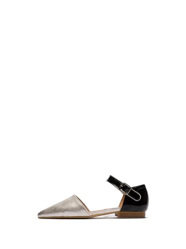 Fly London Damen SARJ266FLY Ballet, Silver/Black/White, 36 EU Fly London Damen SARJ266FLY Ballet, Silver/Black/White, 36 EU von FLY London