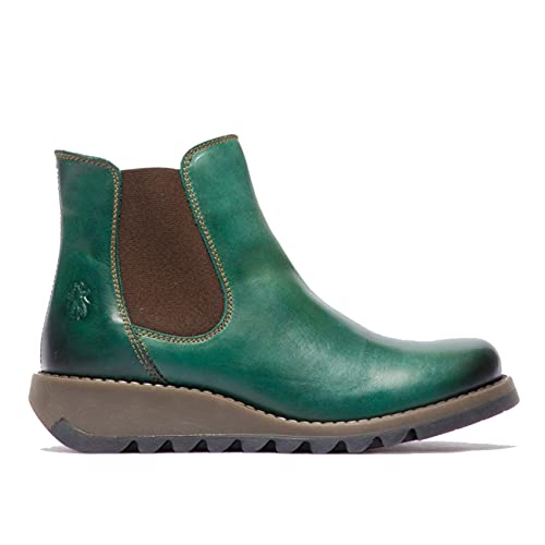 FLY London Damen Salv Chelsea Boots, Blau Petrol 006, 41 EU von FLY London