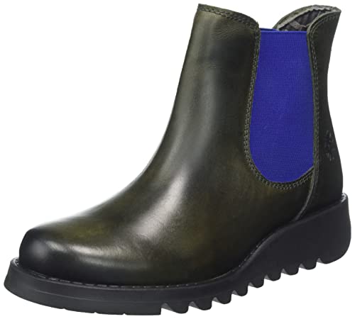 FLY London Damen Salv Chelsea Boots, Diesel Blue Elastic, 37 EU von FLY London