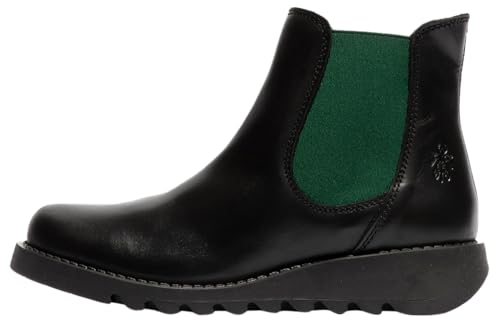 Fly London Damen Salv195fly Fashion Boot, Black Teal Elastic, 38 EU von FLY London