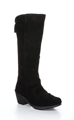 Fly London - Damen Waki Heel Knee Boots in Schwarz, 38 EU Erwachsene von FLY London