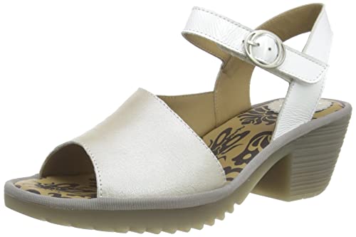 Fly London Damen Wely439fly Sandale, Silber Offwhite, 38 EU Fly London Damen Wely439fly Sandale, Silber Offwhite, 38 EU von FLY London