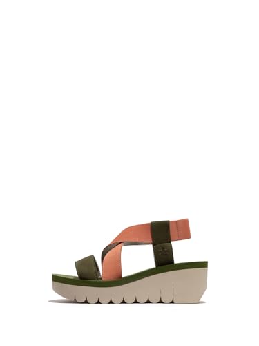 Fly London Damen YABI922FLY Sandal, Army Green/Tea Rose/Army Green, 38 EU Fly London Damen YABI922FLY Sandal, Army Green/Tea Rose/Army Green, 38 EU von FLY London