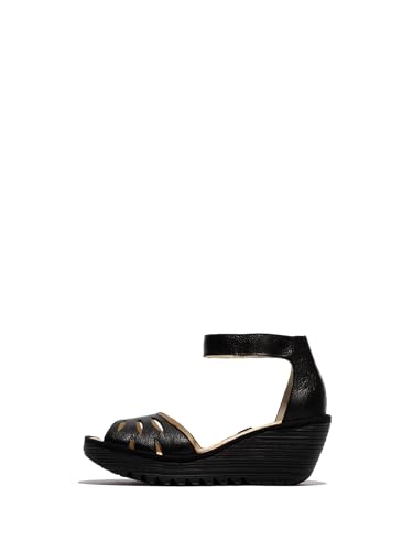 Fly London Damen YELU545FLY Sandal, Black, 39 EU von FLY London