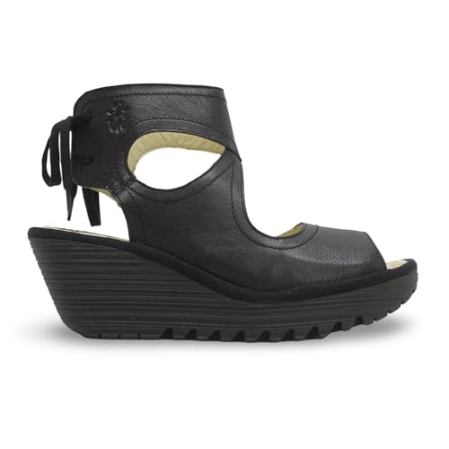 Fly London Damen YULP571FLY Sandal, Black, 38 EU Fly London Damen YULP571FLY Sandal, Black, 38 EU von FLY London
