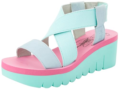 Fly London Damen Yabi922fly Sandale, Himmelblau, Mint, Flieder, 41 EU von FLY London