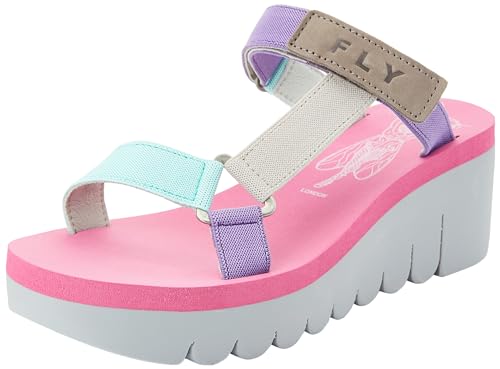 Fly London Damen Yaka037fly Sandale, Grau, Mehrfarbig, Camu-Pink, 39 EU von FLY London