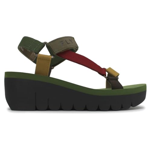 Fly London Damen Yefa726fly Sandale, Military Multicolor Army Green, 37 EU Fly London Damen Yefa726fly Sandale, Military Multicolor Army Green, 37 EU von FLY London