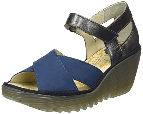 Fly London Damen Yent365fly Sandale, Blau-Graphit, 39 EU von FLY London