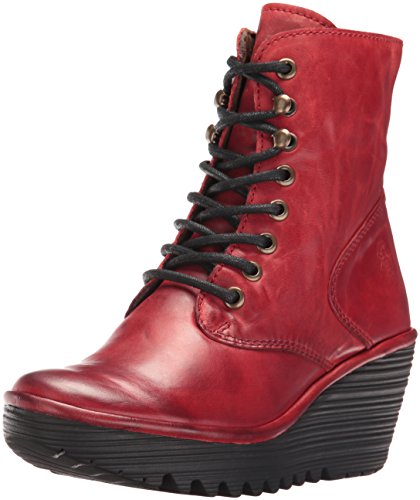 Fly London Damen Ygot Kurzschaft Stiefel, Rot (Red 021), 38 von FLY London