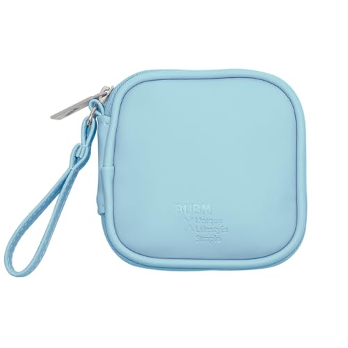 FLYAMAPIRIT Mini Reise Aufbewahrungstasche, Organizer für elektronisches Zubehör für USB Kabel, SD Karten, Smartphone Ladegerät mit Reißverschluss usw. (Dunstblau) von FLYAMAPIRIT