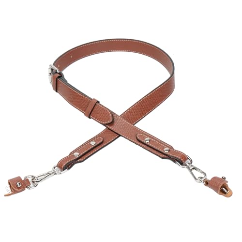 FLYAMAPIRIT Schultergurt für Longchamp Taschen, Damen, Ledergurt-Umrüstsatz, verstellbarer Ersatzgurt für Geldbörse, Handtaschen etc. (Cognac + Silberhaken, 2,5 cm breit) von FLYAMAPIRIT