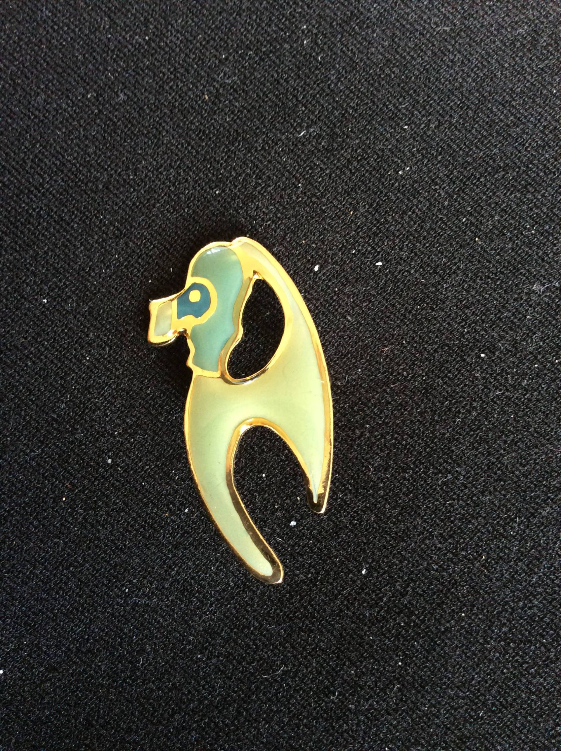 Vintage Emaillierte Pudel-Brosche. Trachtenschmuck von FLYBYNIGHTVINTAGENZ