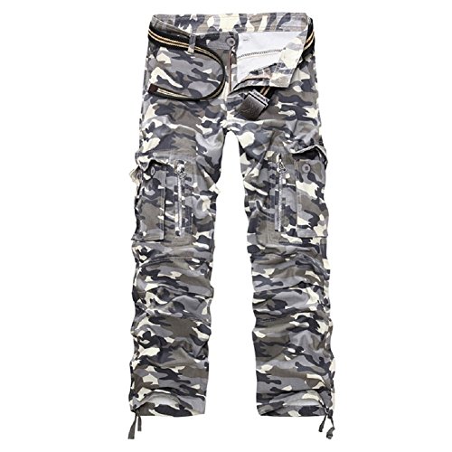 FLYF Camouflage Cargo Hose Herren Freizeit Militär Hose Army Stretch Bundeswehr Hosen von FLYF