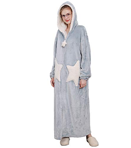 FLYF Damen Bademantel Frottee Mit Kapuze Baumwolle Bademantel Frauen Sauna Morgenmantel von FLYF